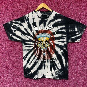 Metallica Vertigo You Will Be Rock Spiral Tie Dye T-Shirt Large